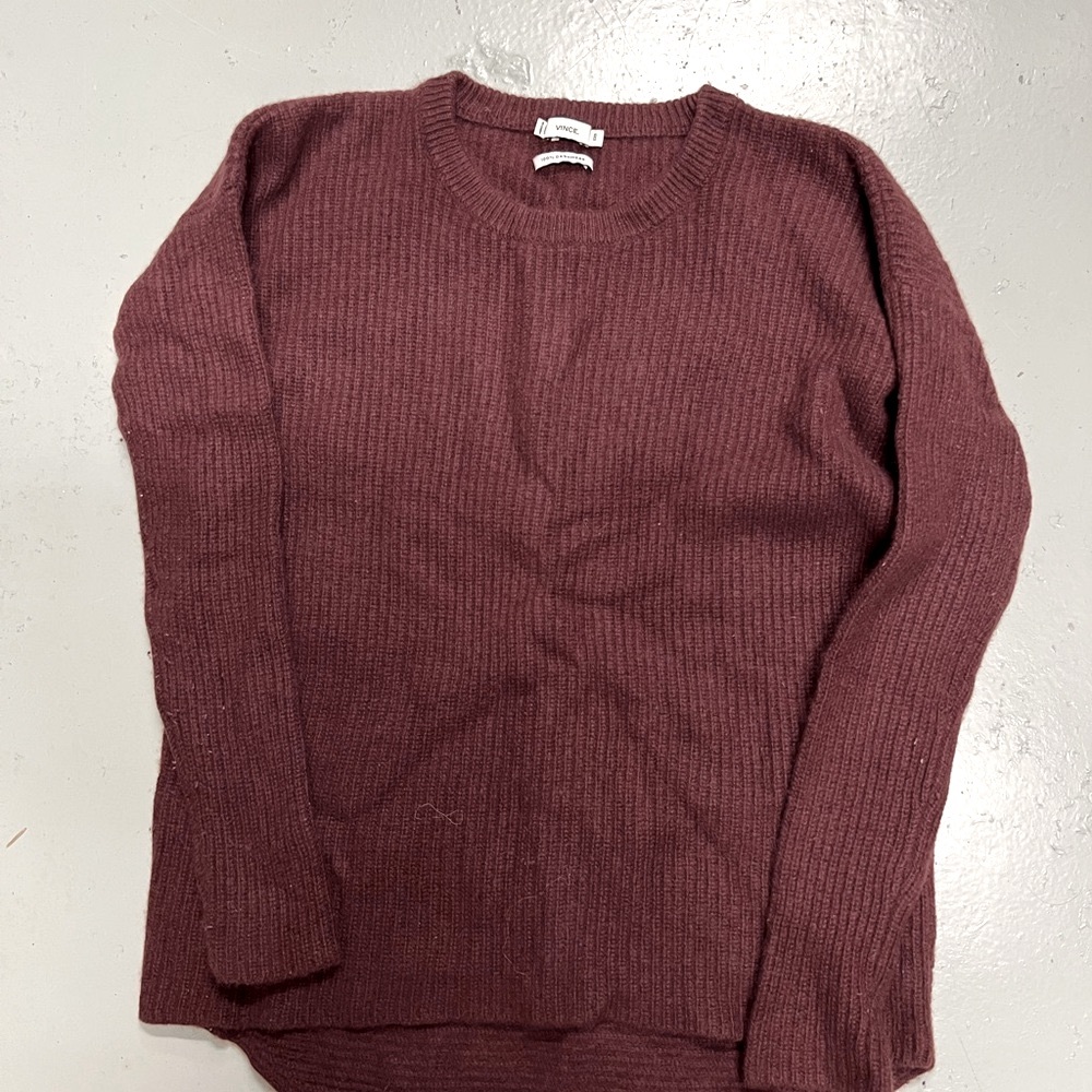 Vince Deep Red Cashmere Sweater
